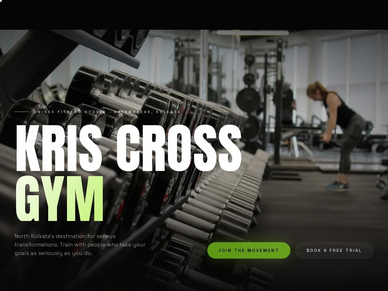 Kris Cross Gym website designed and built by AEGIBIT